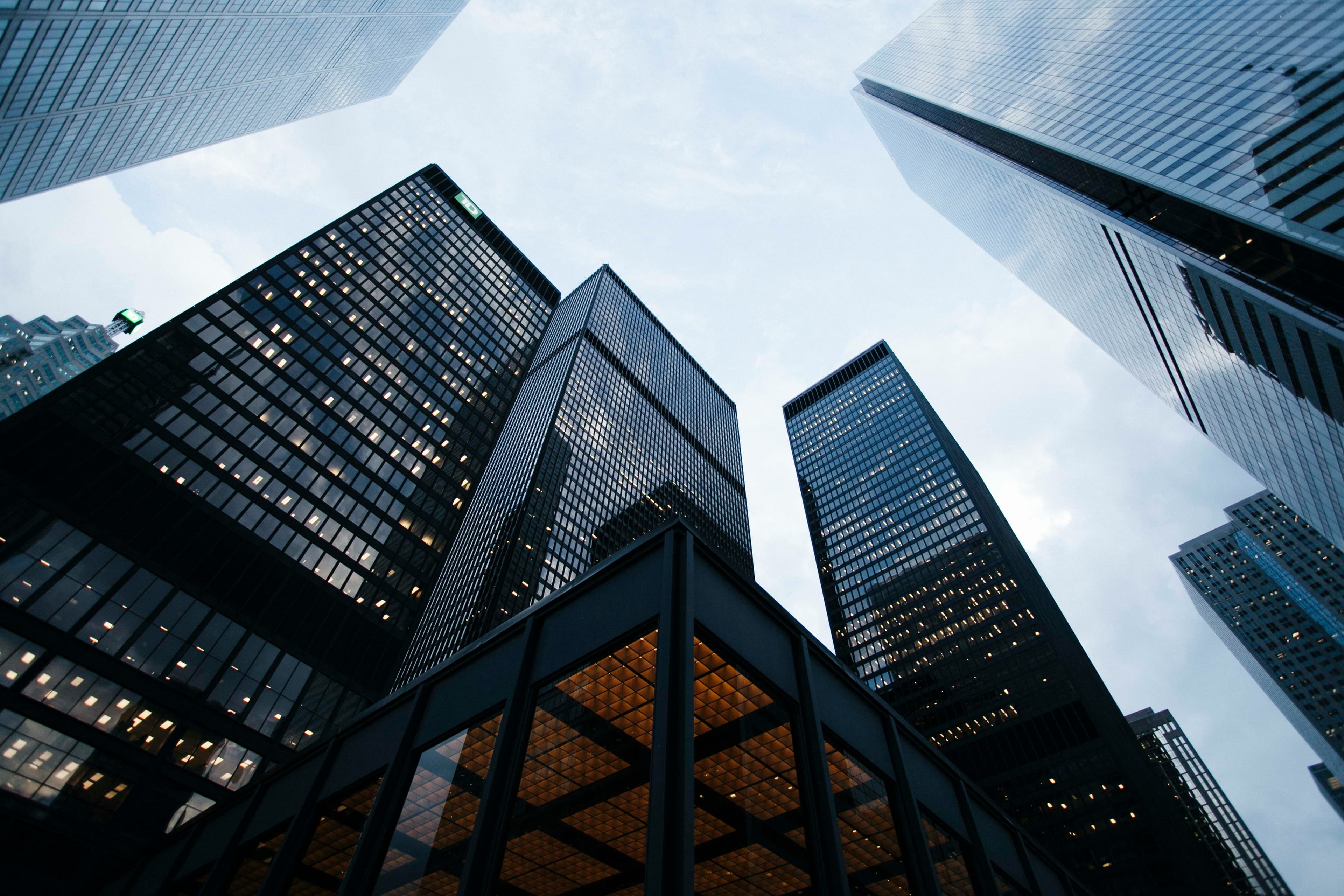 Financial district skyline